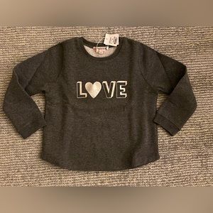 NWT Authentic BONPOINT ‘Love’ Sweatshirt - Size 4 Years